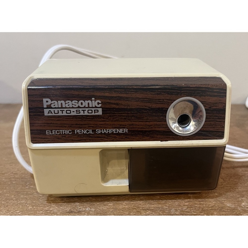 Vintage Panasonic KP 110 Electric Pencil Sharpener Auto Stop MADE IN JAPAN Works